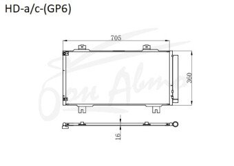 Радиатор кондиционера HONDA FIT 2013-2019 (GP5-6)(гибрид) 
Бренд: TONGSHI AL16