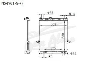 Радиатор NISSAN PATROL 2002-2007 (Y61) (TB) 
Бренд: TONGSHI PL32AT