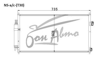 Радиатор кондиционера NISSAN LIBERTY 1998-2004 (M12) 
Бренд: TONGSHI AL16