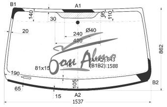 Стекло лобовое VOLKSWAGEN AMAROK 2010- (2HA) 
Бренд: FYG с зеленой полосой