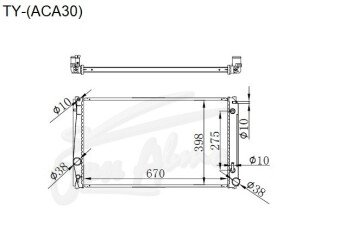 Радиатор TOYOTA VANGUARD 2007-2013 (ACA30) (2AZ) 
Бренд: TONGSHI PL16AT