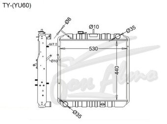 Радиатор TOYOTA TOYOACE 1984-2000 (YY,YU50-80)(440) (1Y,2Y,3Y) 
Бренд: TONGSHI AL48MT