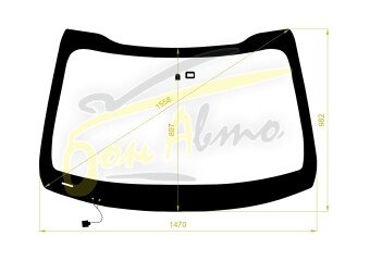 Стекло лобовое KIA K5 2010-2015 (TF-LHD) обогрев щеток, место под датчик дождя, 
Бренд: FYG с синей полосой