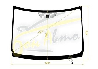 Стекло лобовое TOYOTA RACTIS 2005-2010 (NCP100) обогрев щеток 
Бренд: BENSON с серой полосой