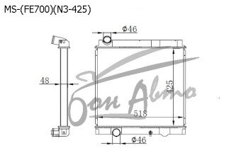 Радиатор MITSUBISHI CANTER 2002- (FE700,FE800)(N3-425) (6M) 
Бренд: TONGSHI PL48MT