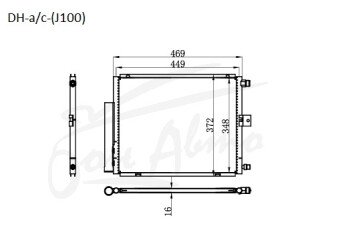 Радиатор кондиционера DAIHATSU TERIOS 1996-2006 (J100) 
Бренд: TONGSHI AL16