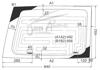 Стекло заднее с обогревом NISSAN SAFARI 1997-2007 (Y61-RH) 
Бренд: BENSON
