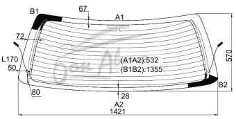 Стекло заднее с обогревом TOYOTA HARRIER 1996-2003 (ACU10) 
Бренд: BSG