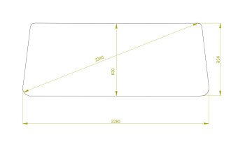 Стекло лобовое FOTON BJ3251 2005- (FV515-2280*830*2340) 
Бренд: BENSON с синей полосой