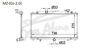 Радиатор MAZDA 3 2013-2019 (BM)(4d sed) (P5VPS) 
Бренд: TONGSHI PL16MT