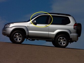 Стекло боковое TOYOTA LAND CRUISER PRADO 2002-2009 (J120-3d) FD/LH 
Бренд: BENSON