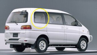 Стекло боковое MITSUBISHI DELICA 1994-2007 (PA5W) SR/RH/X 
Бренд: BENSON