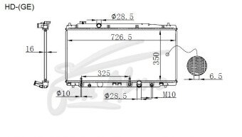 Радиатор HONDA FIT SHUTTLE 2011-2015 (GG7-8) (L15A) 
Бренд: TONGSHI PL16AT