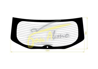 Стекло заднее с обогревом KIA CERATO 2008-2013 (TD-5d h/b) 1 отверстие 
Бренд: BENSON