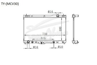 Радиатор LEXUS ES 2001-2006 (MCV30) (1-3MZ) 
Бренд: TONGSHI PL16AT