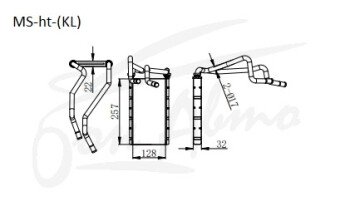 Радиатор отопителя MITSUBISHI L200 2015- (KK,KL) 
Бренд: TONGSHI AL32