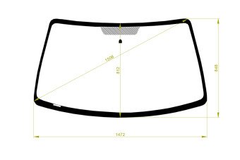 Стекло лобовое FORD MAVERICK 2000-2007 (TM1) 
Бренд: BENSON с синей полосой