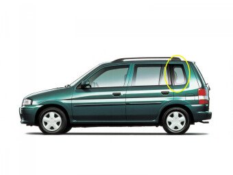 Стекло боковое MAZDA 2 1996-2002 DW 2 отверстия SW/LH/X 
Бренд: BSG