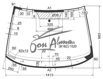 Стекло лобовое SKODA OCTAVIA 2004-2013 (1Z3-5d l/b) 
Бренд: ZDG с синей полосой