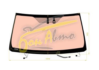 Стекло лобовое LEXUS GX 2009-2023 (URJ150-LHD-2017) полный обогрев, место под датчик дождя, антенна, 
Бренд: КМК с синей полосой