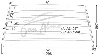 Стекло заднее с обогревом NISSAN VANETTE 1985-1994 (C22) 
Бренд: BSG