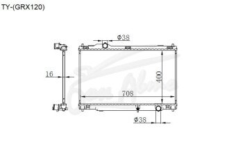 Радиатор LEXUS GS 2005-2011 (GRS190) (2-3GR FSE) 
Бренд: TONGSHI PL16MT