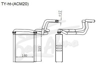 Радиатор отопителя TOYOTA VOXY 2001-2007 (AZR60)(RHD) (1AZ) 
Бренд: TONGSHI AL42