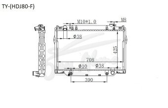 Радиатор TOYOTA LAND CRUISER 1990- (HDJ80)(1996-) (1HD,1HZ) 
Бренд: TONGSHI AL48AT