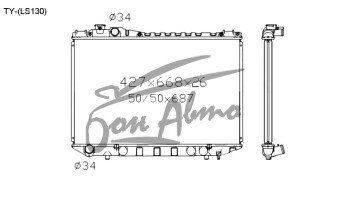 Радиатор TOYOTA CROWN 1991-1995 (LS140)(668-dies) (2LT)
Бренд: TONGSHI PL26AT