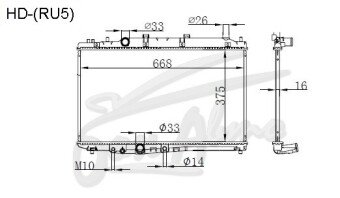 Радиатор HONDA HR-V 2013- (RU5) (L15,R18) 
Бренд: TONGSHI PL16MT