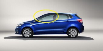 Стекло боковое KIA RIO 2011-2016 (QB -RUS-5d h/b) FD/LH фурнитура, 
Бренд: BENSON