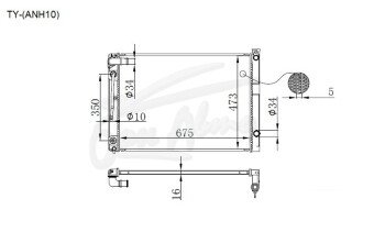 Радиатор TOYOTA ALPHARD 2002-2008 (ANH10) (2AZ) 
Бренд: TONGSHI AL16AT