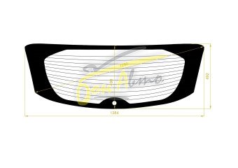 Стекло заднее с обогревом NISSAN JUKE 2010- (F15) 1 отверстие 
Бренд: FYG