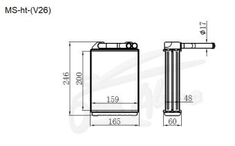 Радиатор отопителя MITSUBISHI SPACE GEAR 1994-2007 (PA4,PA5,PD8) 
Бренд: TONGSHI AL48