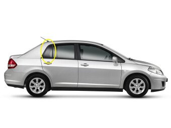 Стекло боковое NISSAN TIIDA 2004-2012 C11-4d sed RQ/RH 
Бренд: BENSON Тонированное