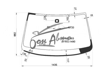Стекло лобовое VOLKSWAGEN JETTA 2010-2018 (NF-LHD-4d sed) место под датчик дождя 
Бренд: BSG