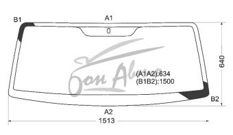 Стекло лобовое SsangYong KORANDO 1996-2006 () 
Бренд: BSG с зеленой полосой