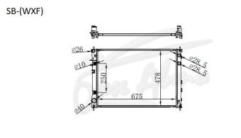 Радиатор SUBARU TRIBECA 2005-2014 (WXF) (EZ36) 
Бренд: TONGSHI PL26AT