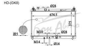 Радиатор HONDA FIT 2013- (GK5-6)(охл-е вар-ра) (L15B) 
Бренд: TONGSHI PL16MT