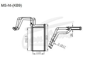 Радиатор отопителя MITSUBISHI L200 2006-2015 (KB4T) 
Бренд: TONGSHI AL26