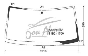 Стекло лобовое SSANGYONG ISTANA 1995-2003 () 
Бренд: BENSON с синей полосой