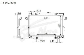 Радиатор TOYOTA LAND CRUISER 1997-2007 (HDJ105) (1HD) 
Бренд: TONGSHI AL48AT