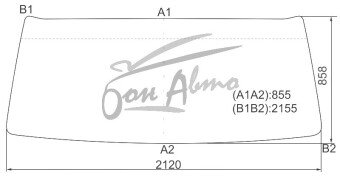 Стекло лобовое MITSUBISHI FUSO FIGHTER 1992- (FK70-wide-2120*858*2155) 
Бренд: BSG