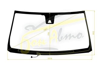 Стекло лобовое TOYOTA LAND CRUISER PRADO 2009-2023 (GRJ150-RHD-2017) обогрев щеток, место под 1 камеру, 
Бренд: BENSON с синей полосой