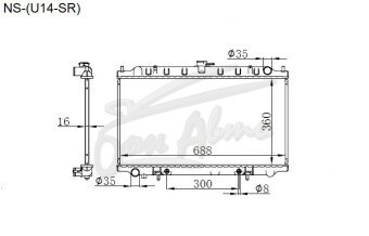 Радиатор NISSAN BLUEBIRD 1996-2001 (U14) (SR,CA,CD) 
Бренд: TONGSHI PL16AT
