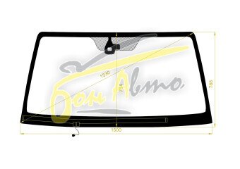 Стекло лобовое MITSUBISHI PAJERO 2006- (V80-RHD) обогрев щеток, место под датчик дождя, 
Бренд: BENSON с синей полосой