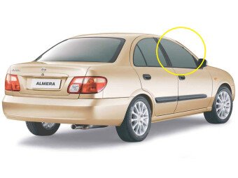 Стекло боковое NISSAN ALMERA 2000-2006 (N16) 4d FD/RH 
Бренд: BSG