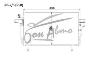 Радиатор кондиционера NISSAN ELGRAND 1997-2002 (E50) 
Бренд: TONGSHI AL16