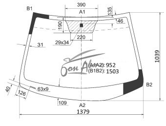 Стекло лобовое HYUNDAI ACCENT 2010-2017 (RB-LHD-5d h/b)
Бренд: BENSON с синей полосой