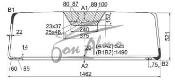 Стекло лобовое MERCEDES G-CLASS 1980-2018 (W463-LHD) место под датчик дождя, место под датчик света, антенна, 
Бренд: BSG